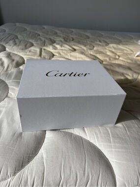 Cartier White Box with Gold Logo